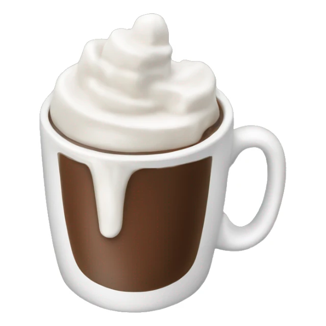 A winter white cup of hot chocolate sticker