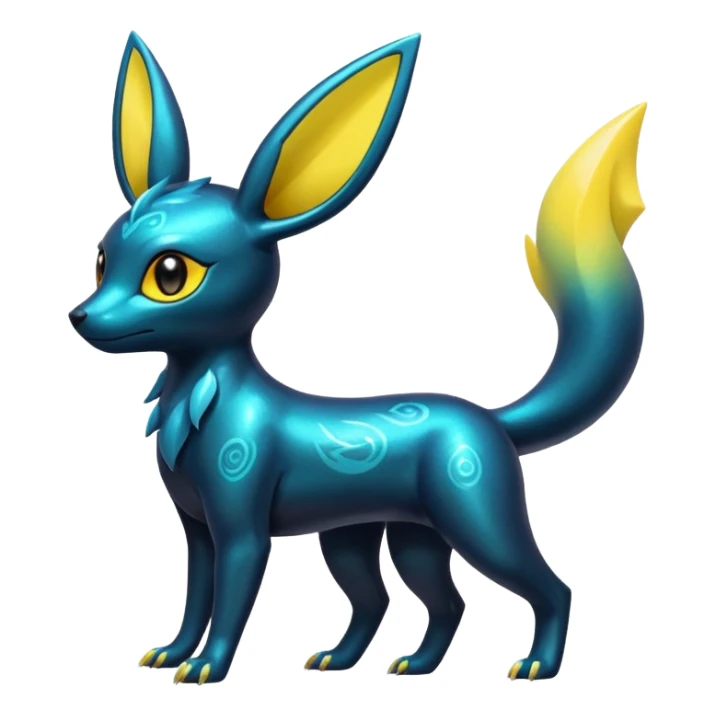  Shiny iridescent Umbreon-Salandit-Jolteon-fusion sticker