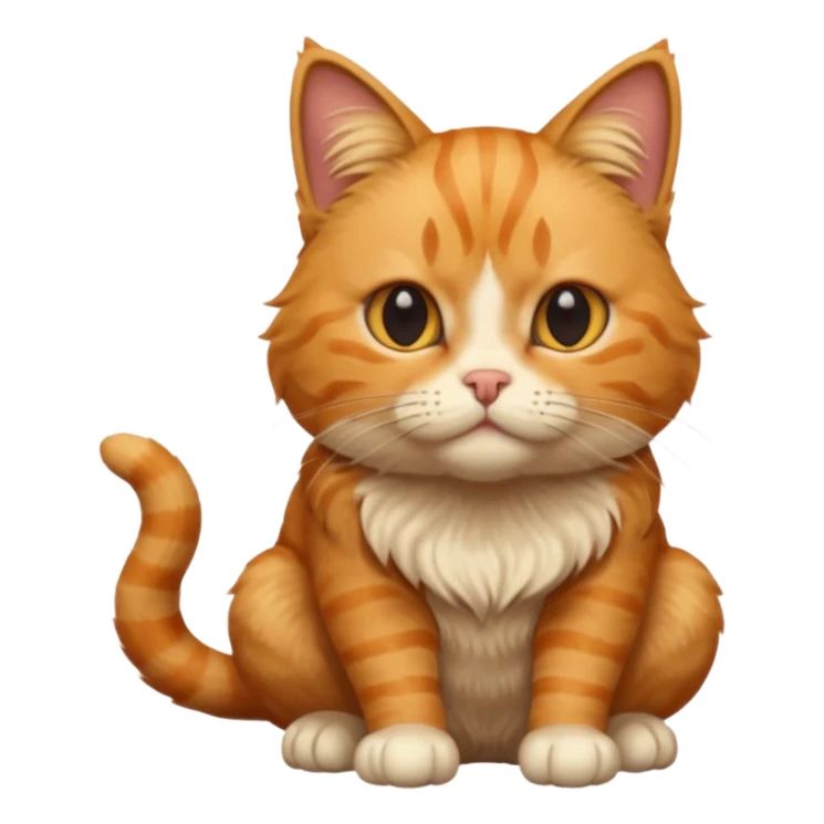 cat squatting and pooping, clear and simple depiction sticker