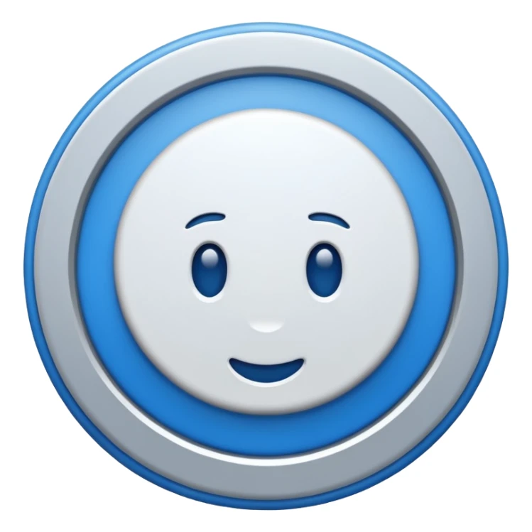 Un check blanco con el fondo azul y dentro de un circulo sticker