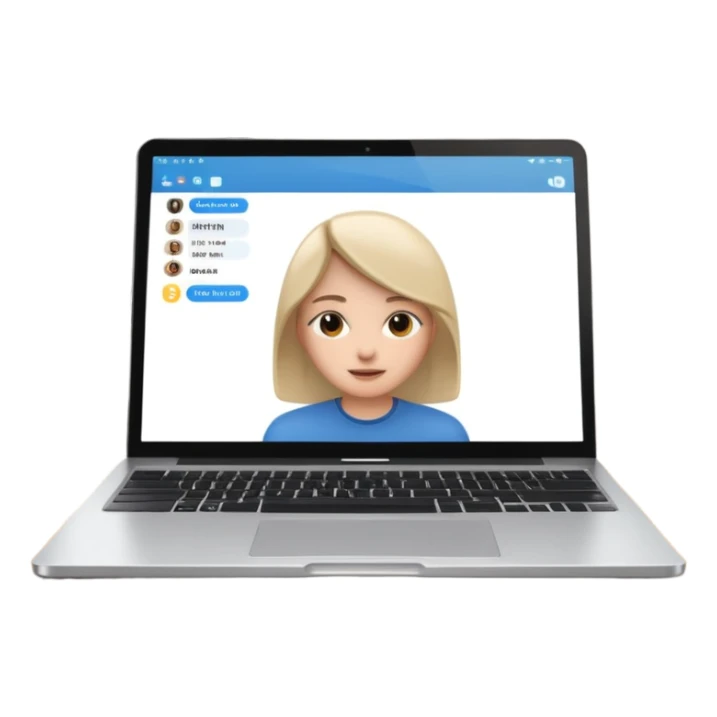 meeting call laptop sticker