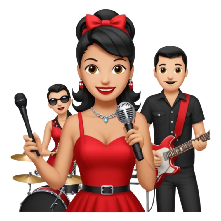 I'd like her to be more happy and with a rockabilly band! sticker