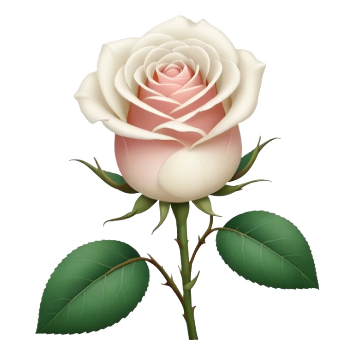 white rose, without green leaves, just flower sticker