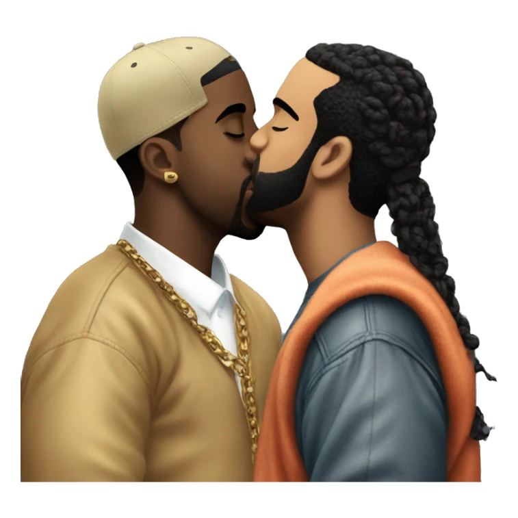 P Diddy kissing Drake. sticker