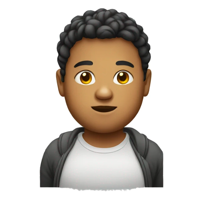 Fat young man sticker