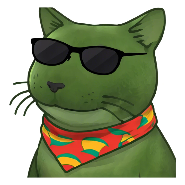 Cat with sunglasses sticker