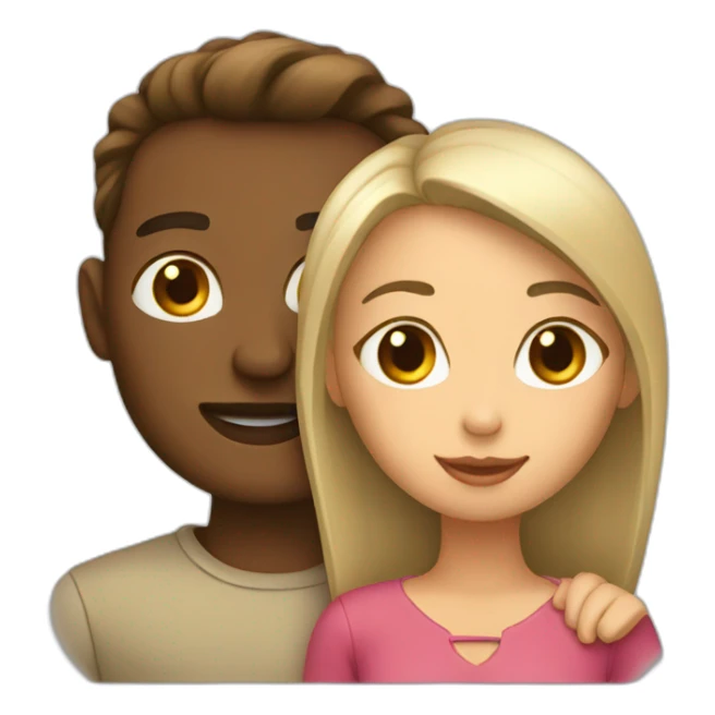 Women and man in love sticker