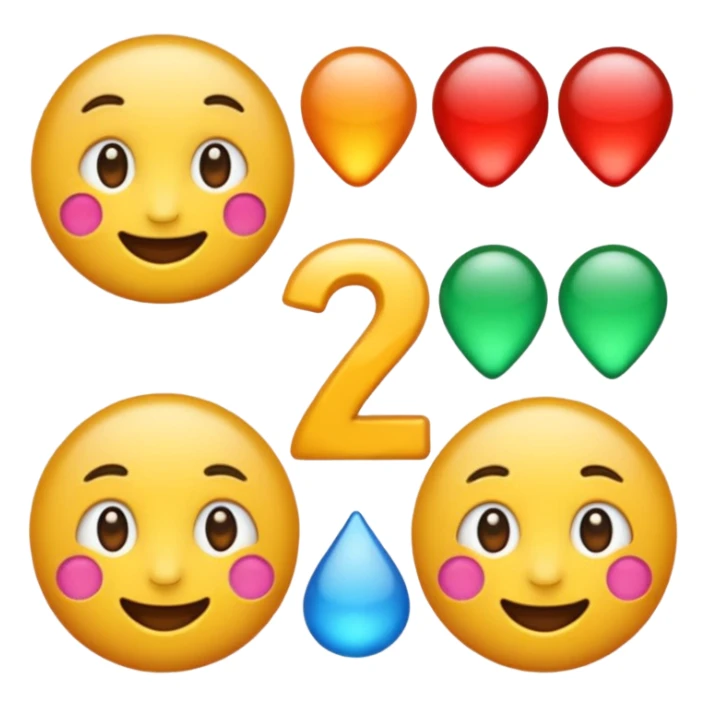 Emoji tenant un 6 et un 7 sticker