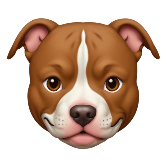 I want a pitbull only brown color without any other color on the face sticker