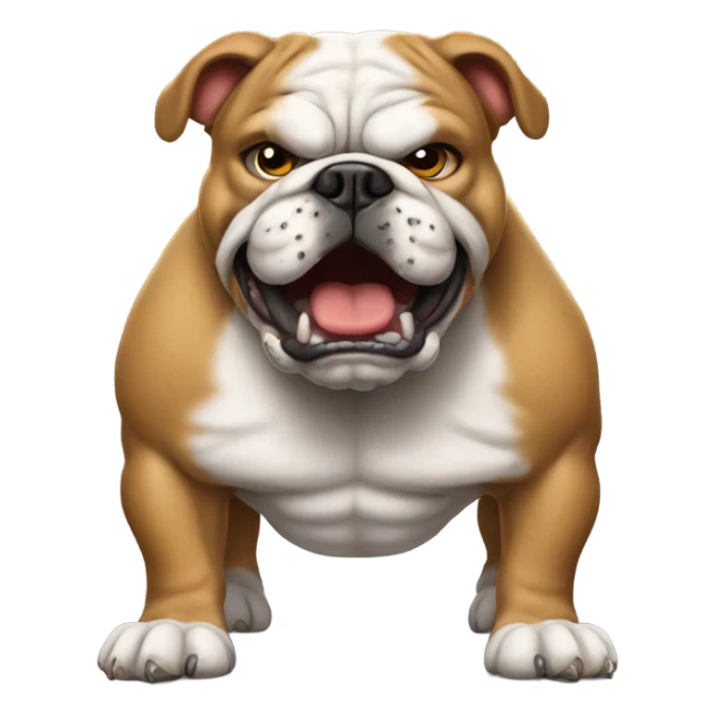 Bulldog ready to fight sticker