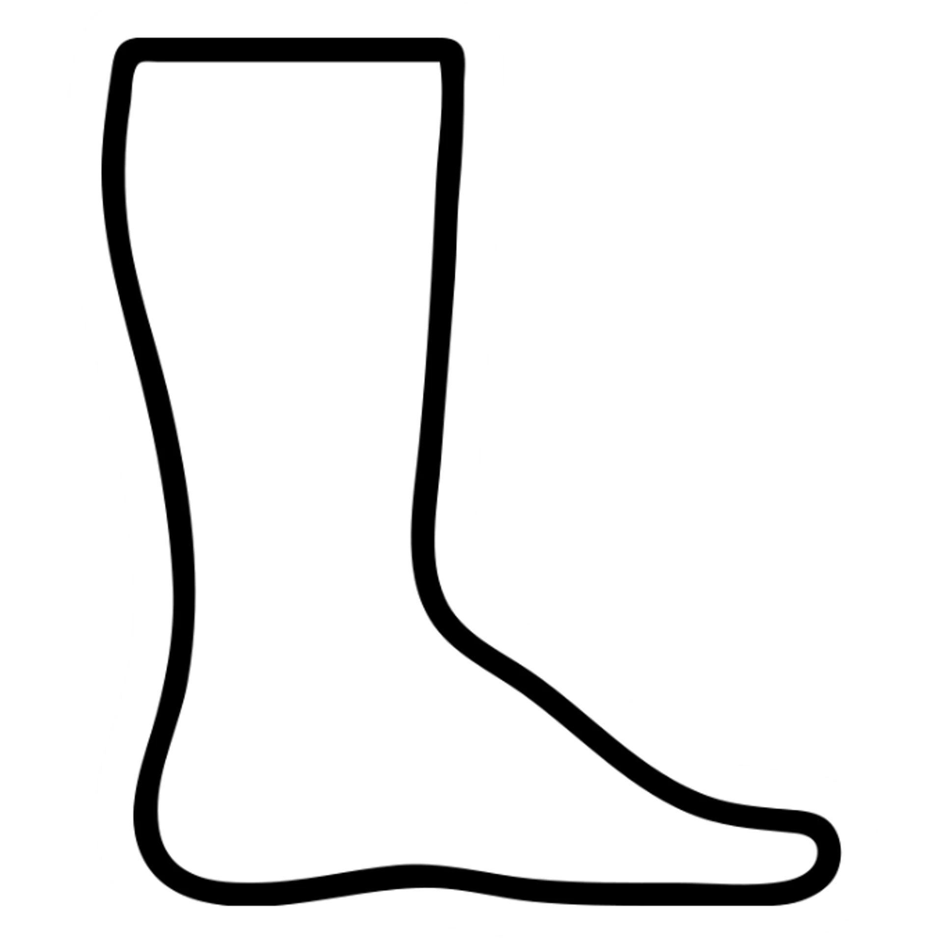 Outline icon of human leg and foot sticker