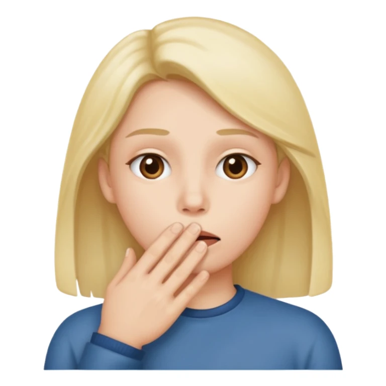 silence, hand in front of mouth sticker