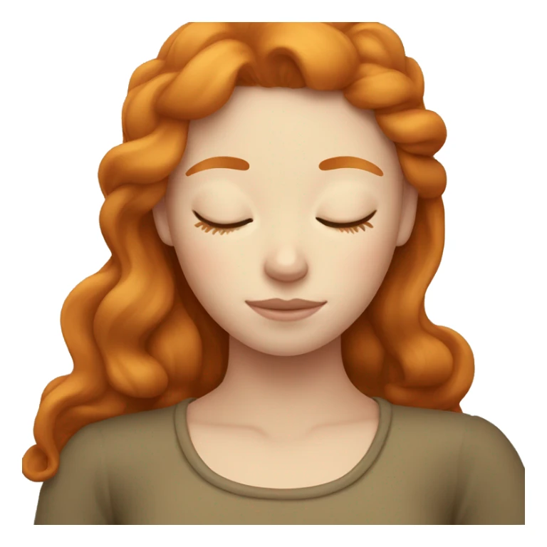 ginger girl sleeping  sticker
