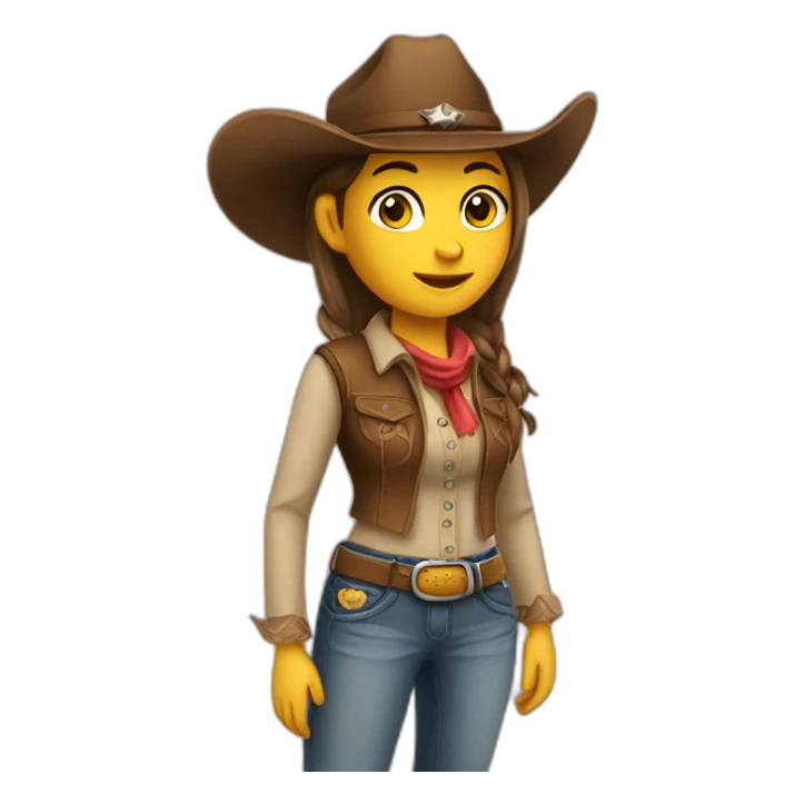yee-haw girl sticker