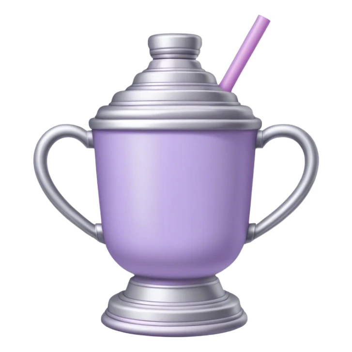 Pastel purple Stanley cup with straw sticker