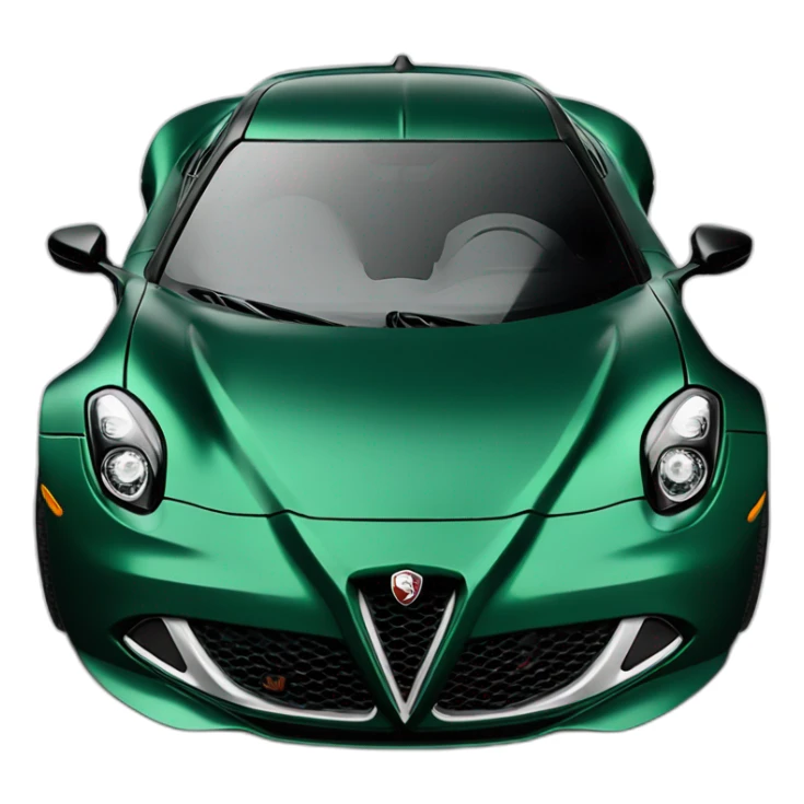British racing green Alfa Romeo 4C sticker