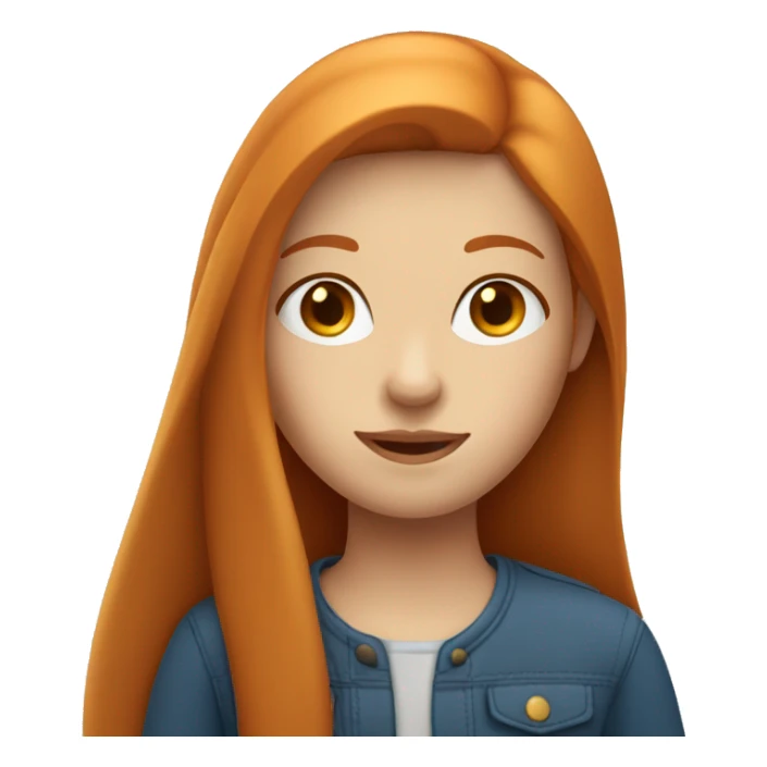 Ginger girl with thick straight hair and blue eyes travelling sticker