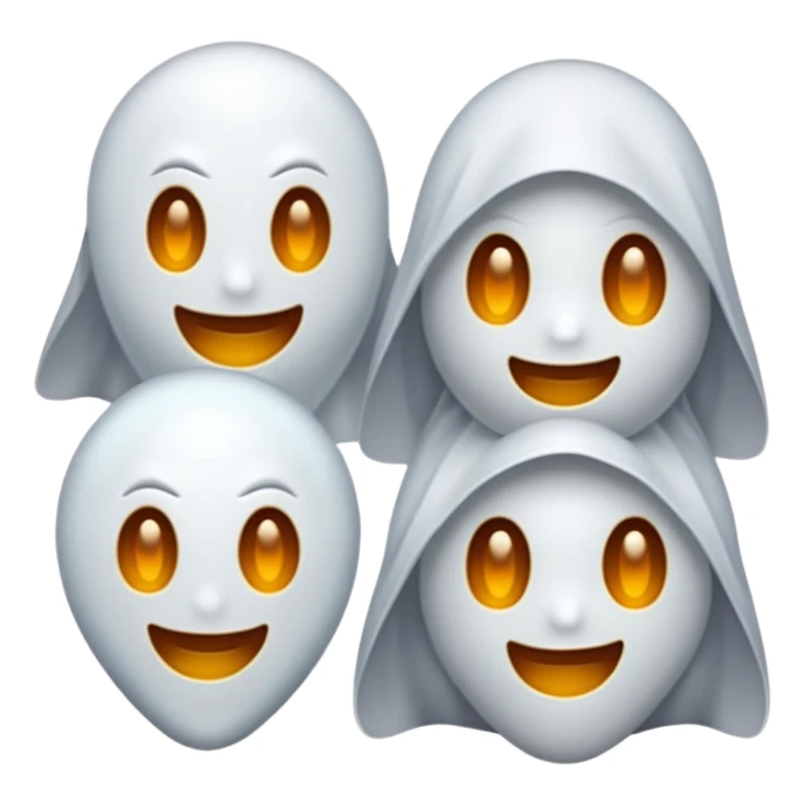 Emojis qui rigole fusionné avec l’emojis fantôme 👻 sticker