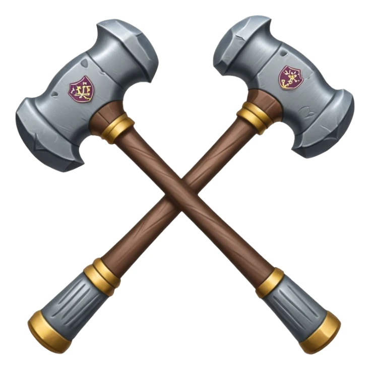 Crossed shipyard hammers as seen on the west Ham United crest sticker