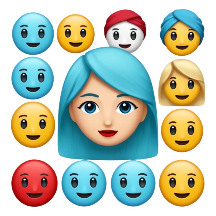 Yuvarlak bir TikTok mavi tik emojisi sticker