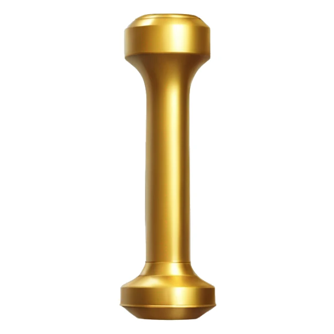 A long, golden, polished object with a reflective finish, featuring an extended front section, a secure grip, a small lever mechanism, and a top alignment guide for precision. Its design is both sturdy and sleek, catching light along its surface. sticker