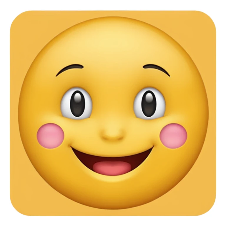 Emoji, yellow round teasing smile sticker