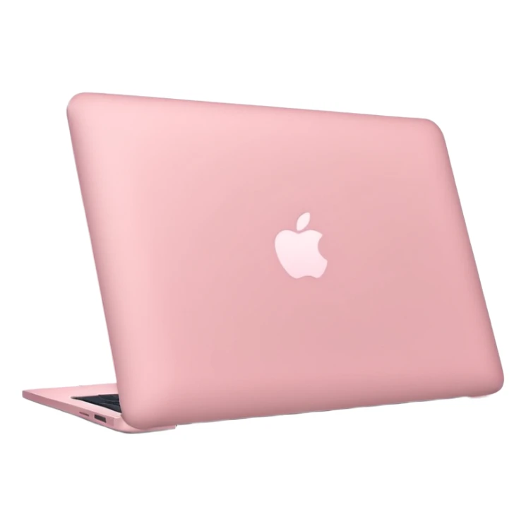 side view of baby pink MacBook  sticker
