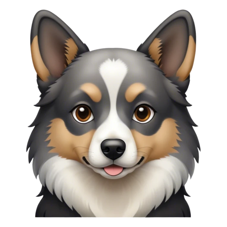 Dog shepdog grey white and black  sticker