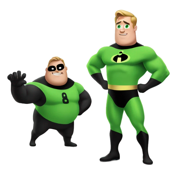 green mr incredible emoji but fat sticker