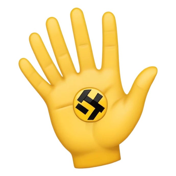 Nazi emoji with one hand which is up sticker