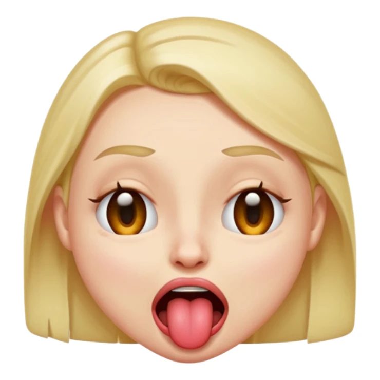 original emoji look with winkey face tongue out and cringey sticker