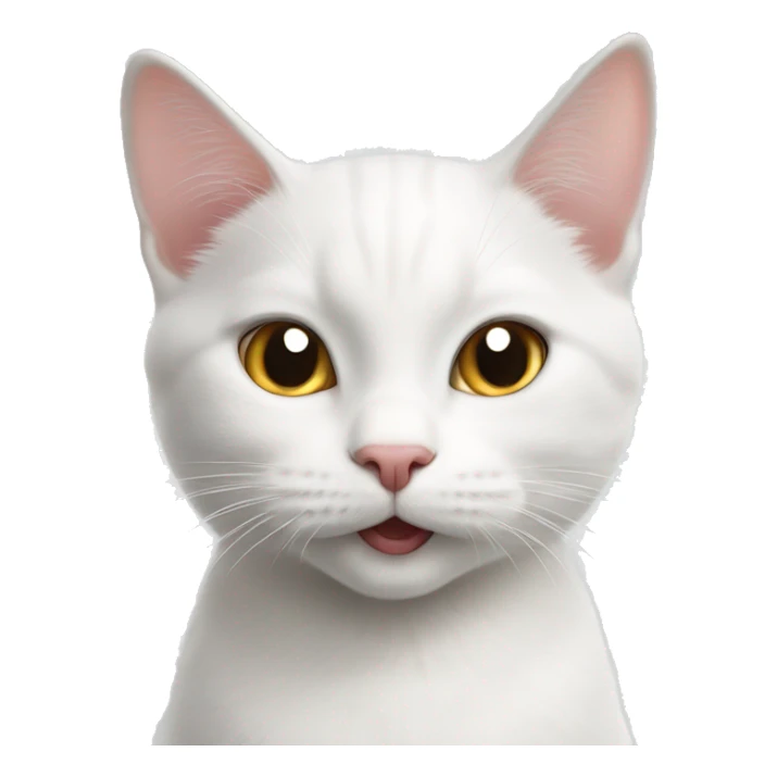 white cat only thumbs up happy British short hair sticker