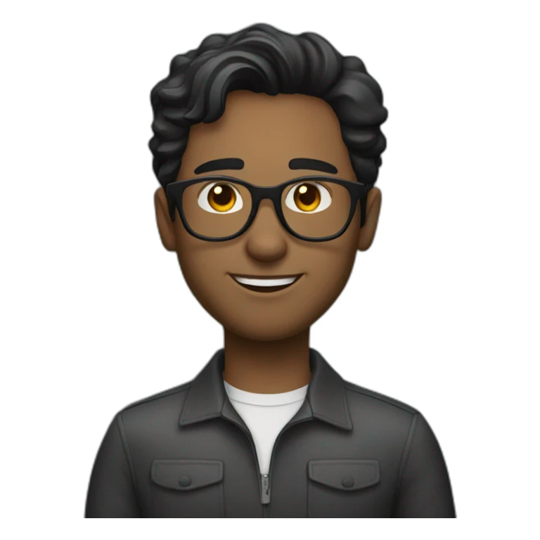 Slightly dark handsome man, black hair, holden eyewear sticker