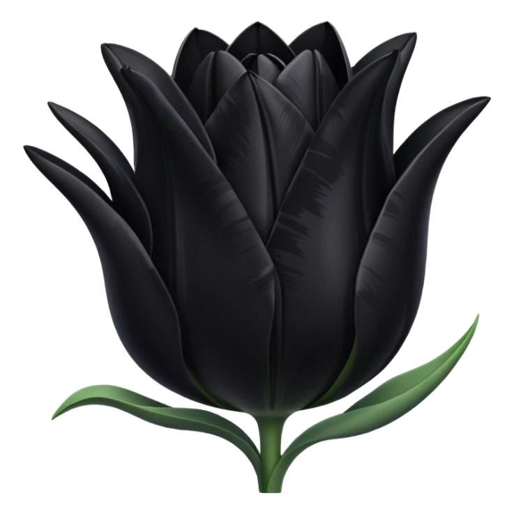 goth tulip with black petals and silver accents sticker