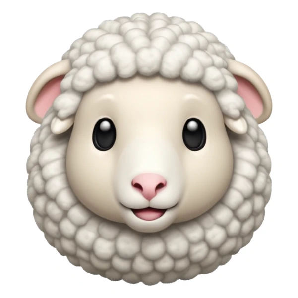 Sheep 3D emoji png sticker