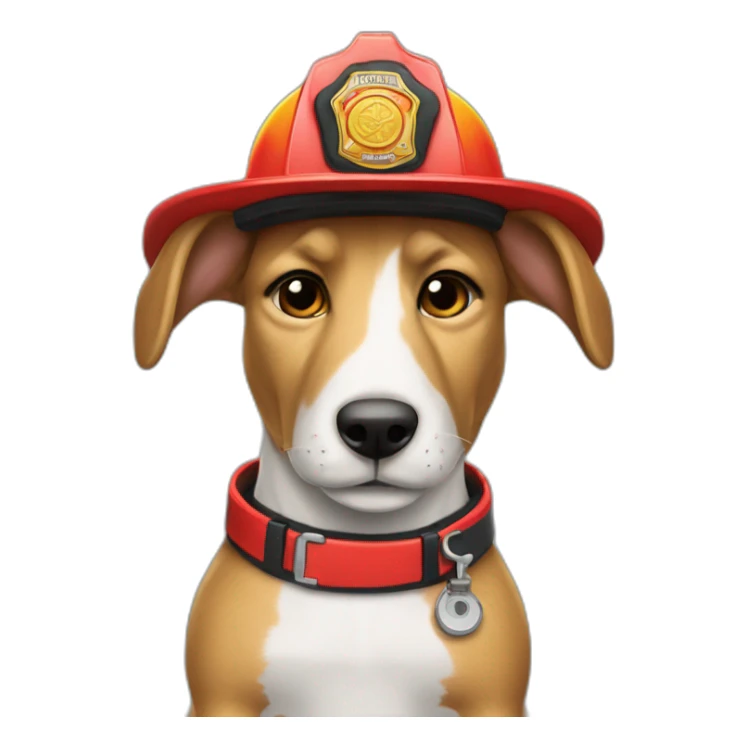 a jackrabbit terrier dog who works as a firefighter and wears a bulletproof vest sticker