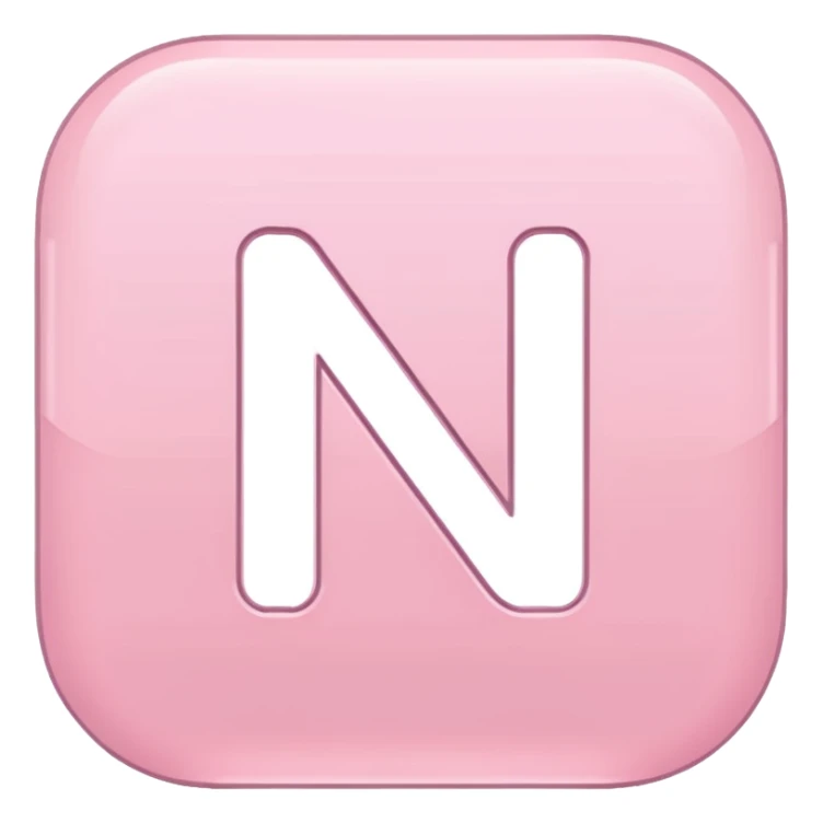 Netflix accurate aesthetic "N" logo in pastel pink sticker