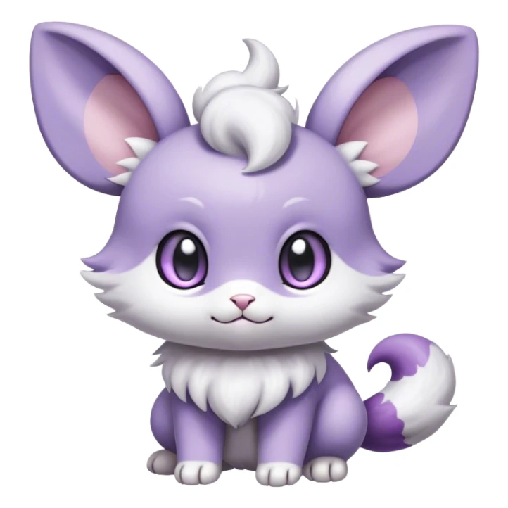 Minccino-Espurr-creature-hybrid sticker