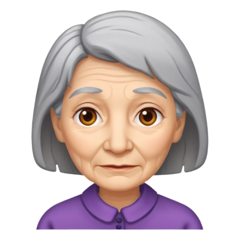 grey hair old woman sticker