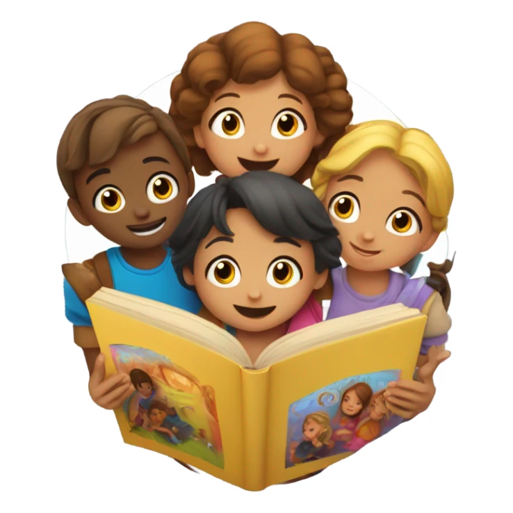 Book with the kids  sticker