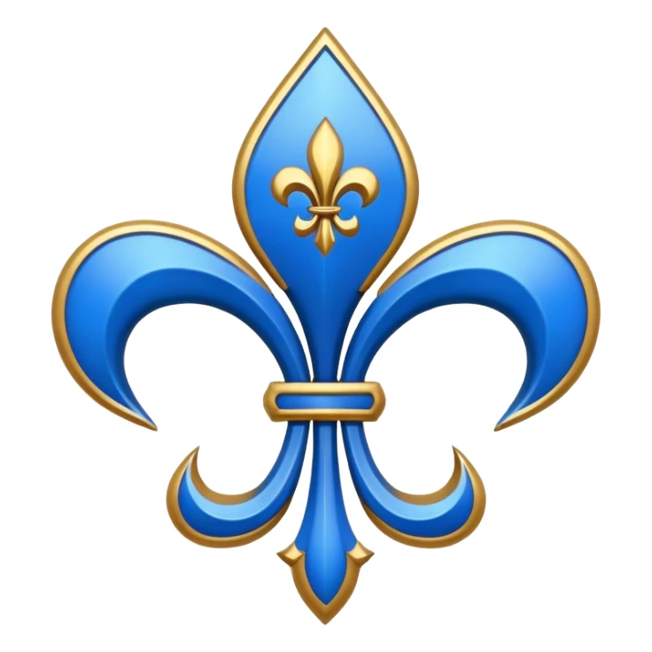 fleur-de-lis emoji but blue sticker