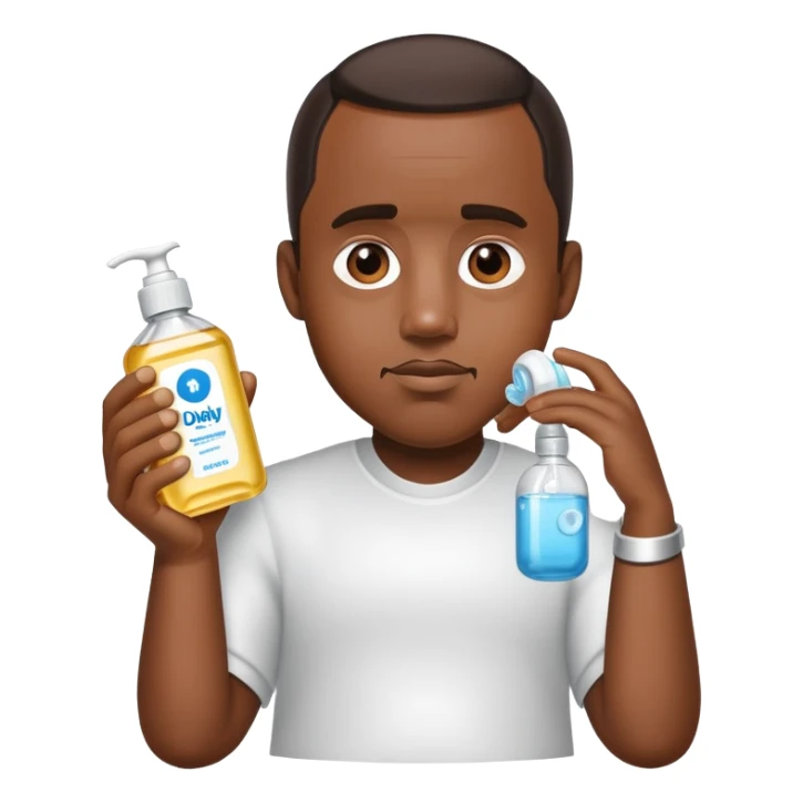 Diddy holding baby oil sticker