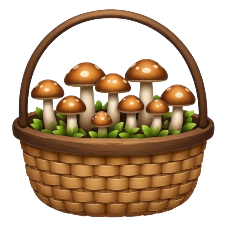 mushrooms in busket sticker