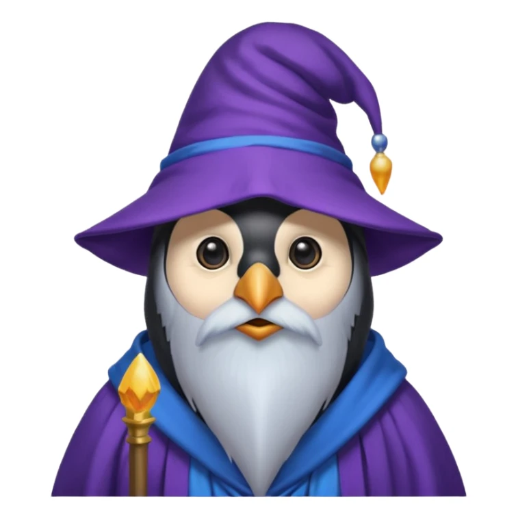 Penguin Wizard sticker