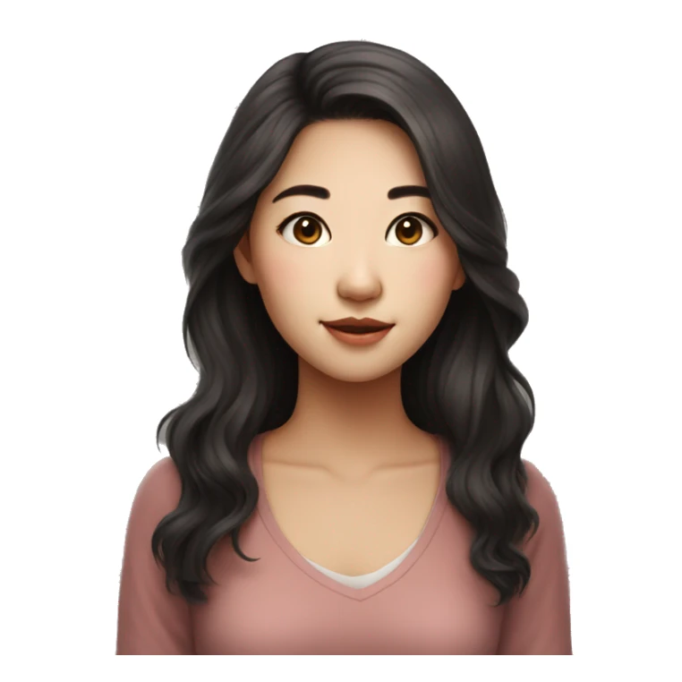  realistic style, realistic lighting, young 24-year-old Latin Korean girl sticker