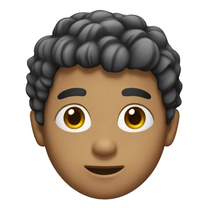 person with edgar haircut sticker