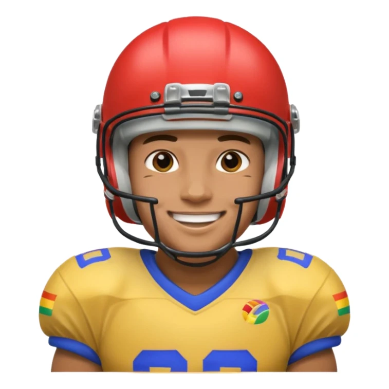 A LGBTQ football player sticker