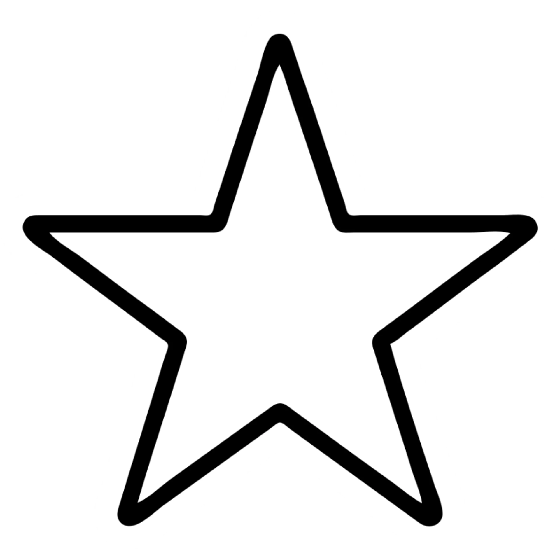 five-pointed star icon, minimalistic sticker