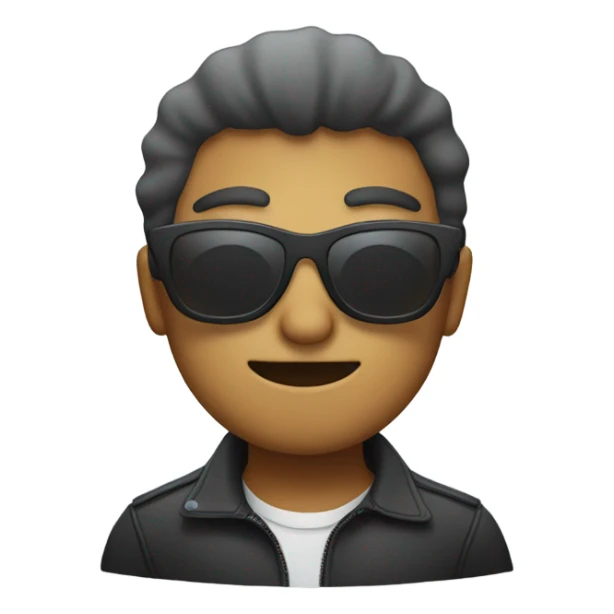 Emoji wearing sunglasses in the fog sticker