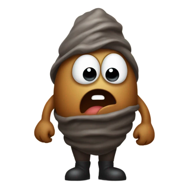 Defending a piece of poop emoji sticker